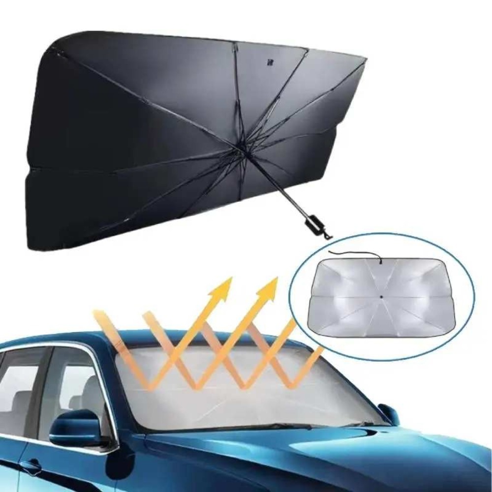 Automotive Windshield Sun Shade Umbrella Foldable Car Visor Heat Barrier 55x31in